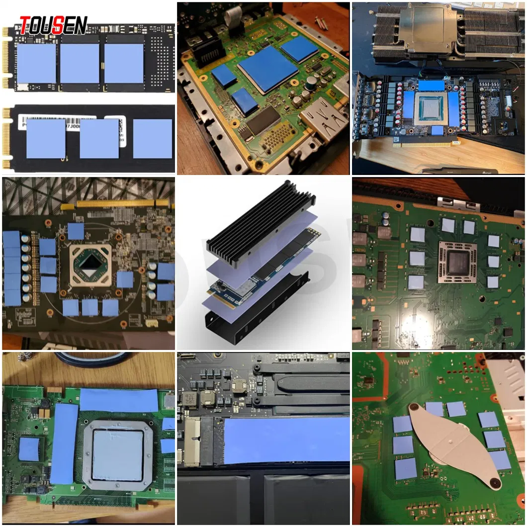 Thermal Silicone Pad Thermal Pads Thermal Interface Material Good Endurance Wholesale Customized with Long Life for GPU CPU Motherboard Heatsink Pad