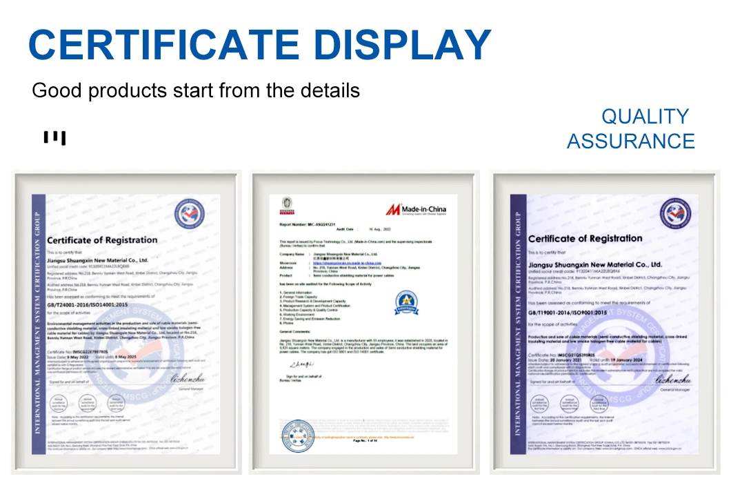 Semi Conductive Shielding Material for Mv Cable