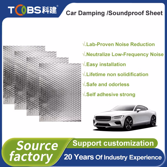 Feuille d'amortissement insonorisante en caoutchouc butyle pour voiture, matériau insonorisant